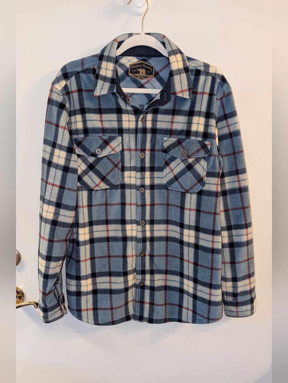 Men's Dry Goods Freedom Foundry Blue Plaid Size Medium